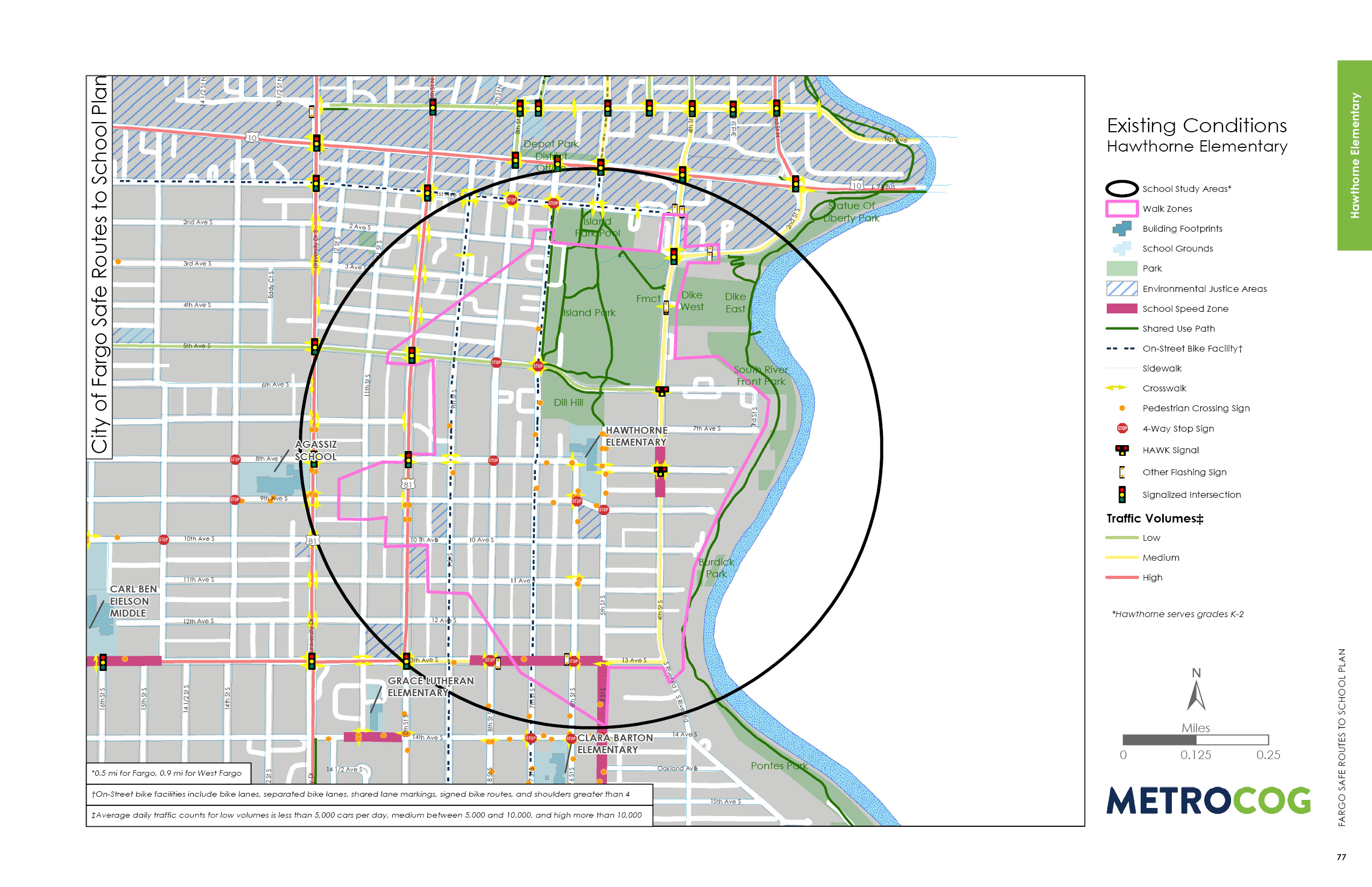 Existing Conditions Map of Hawthorne Elementary