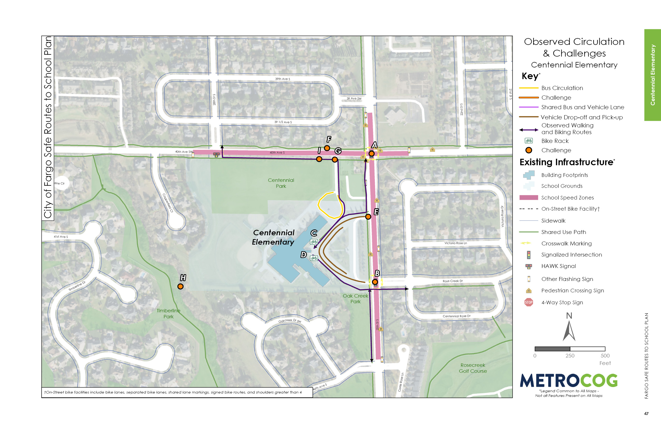 Centennial Elementary Circulation Challenges Map