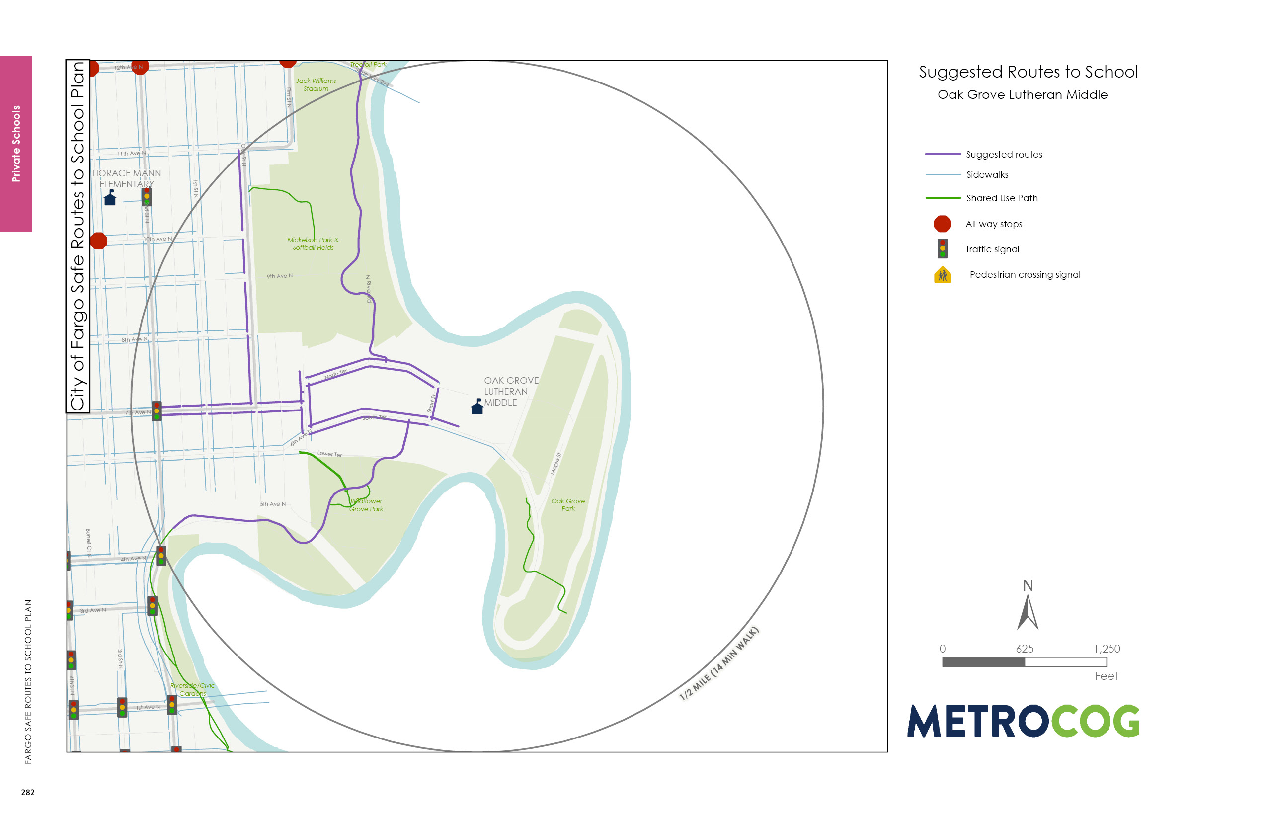 Suggested Route to School for Oak Grove Middle