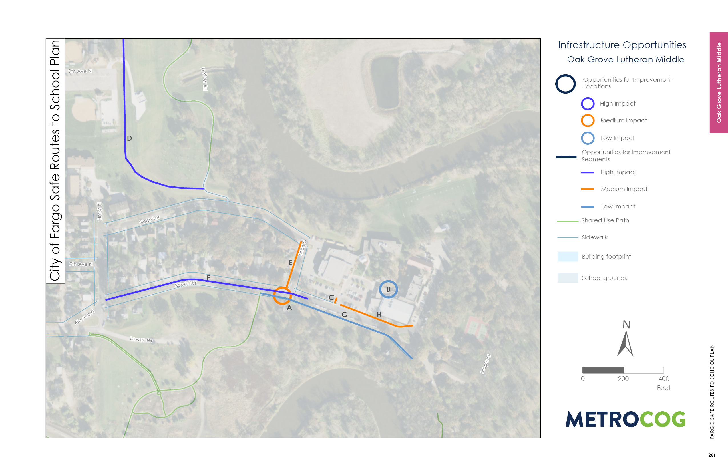 Opportunities for Improvement Map of Oak Grove Middle