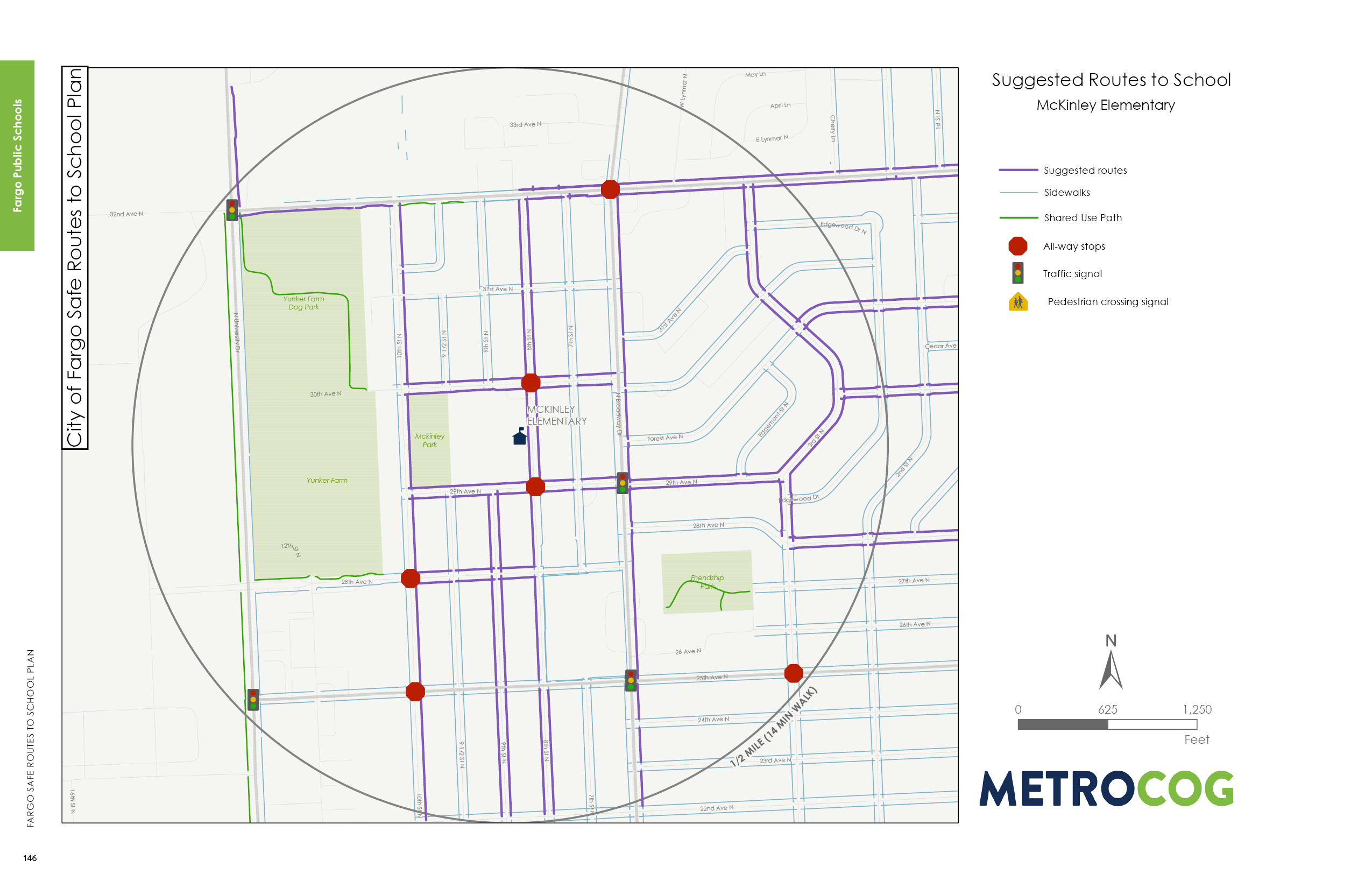 Suggested Route to School for McKinley Elementary