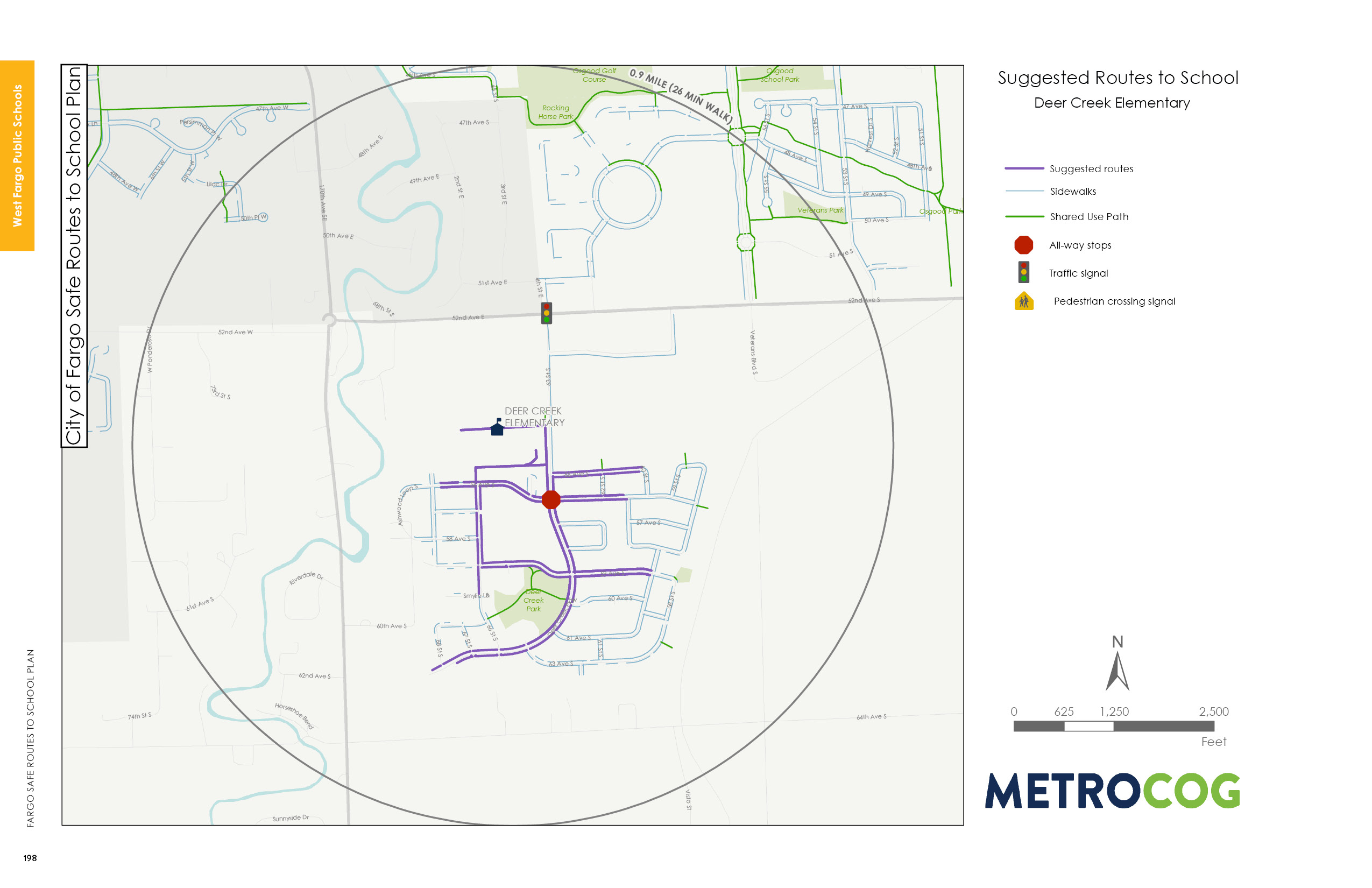 Suggested Route to School Map for Deer Creek Elementary