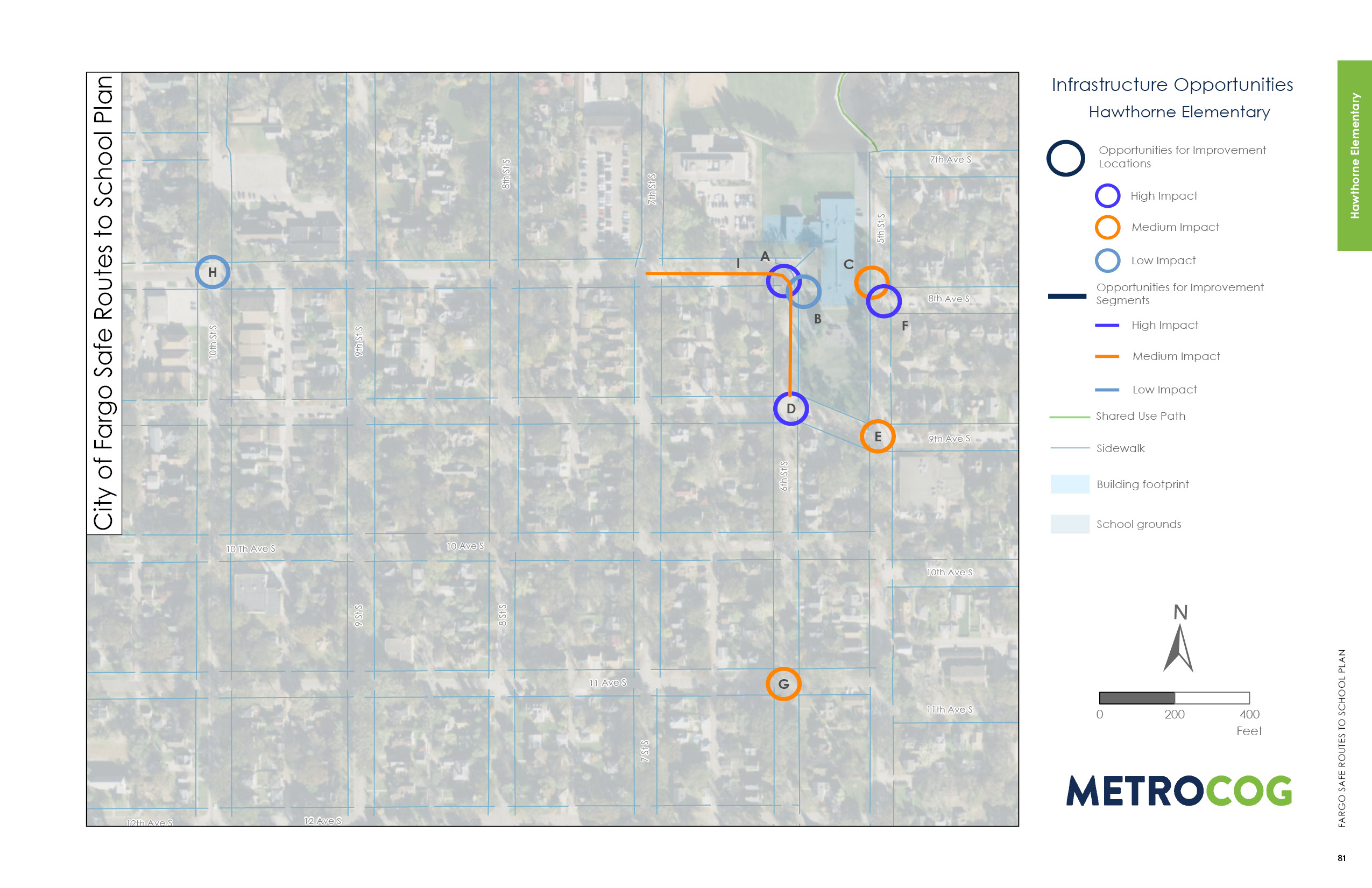 Opportunities for Improvement Map of Hawthorne Elementary
