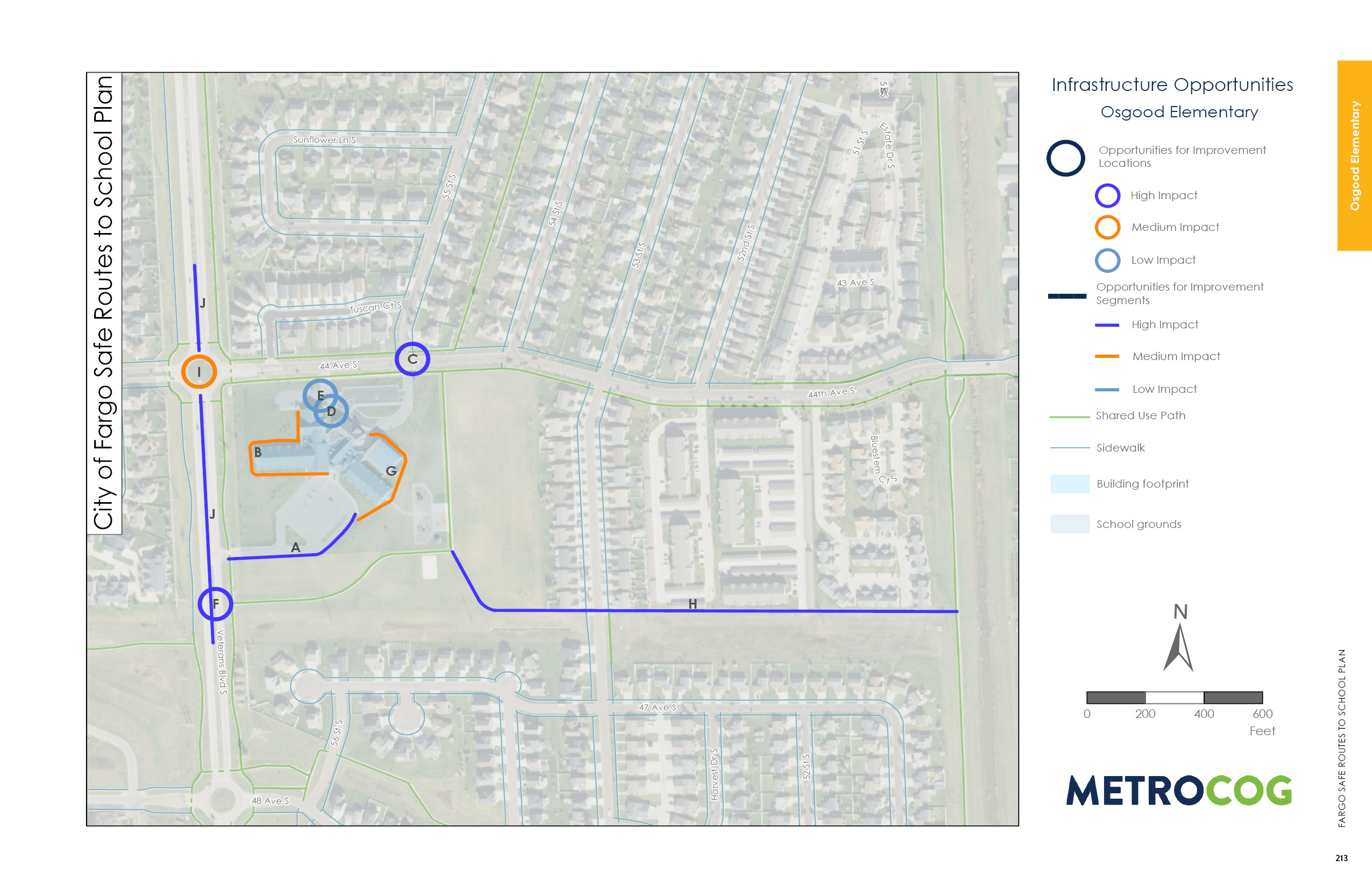 Opportunities for Improvement Map of Osgood Elementary