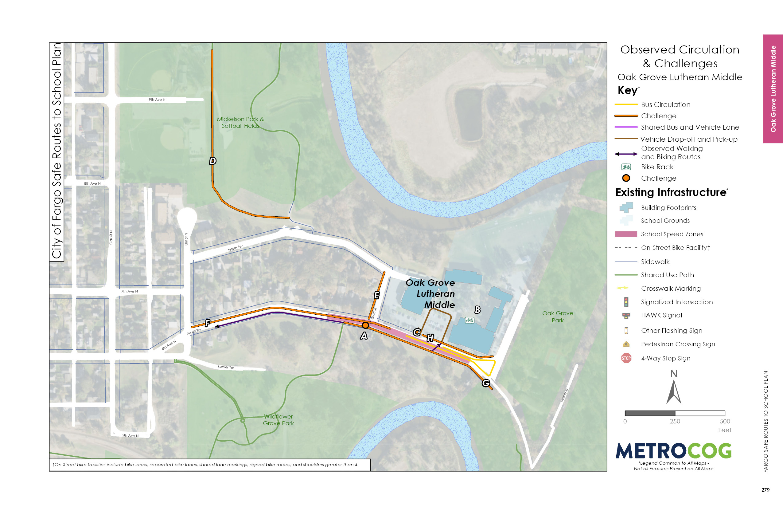 Circulation Challenges Map of oak Grove Middle