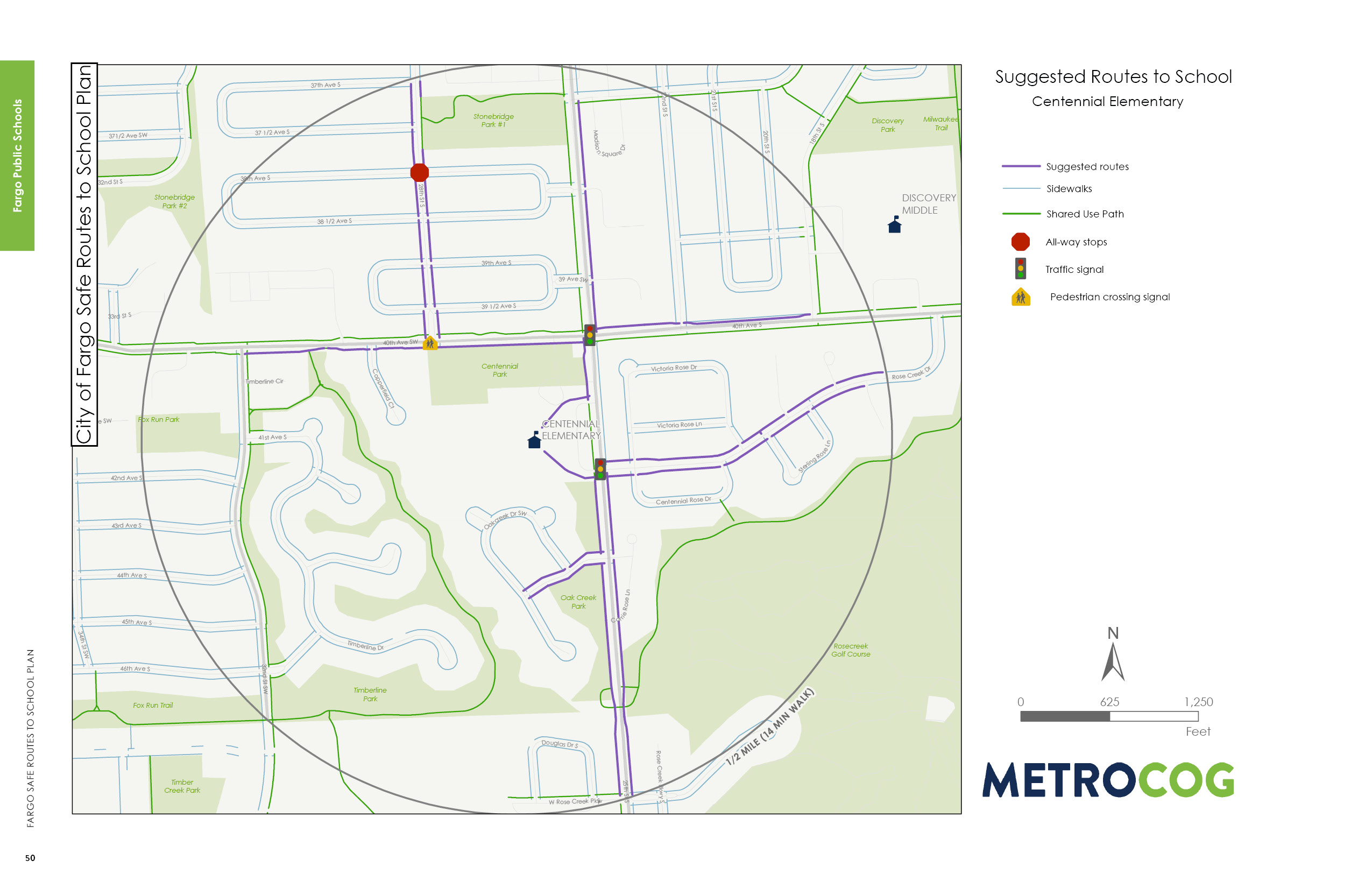 Suggested Route to School for Centennial Elementary